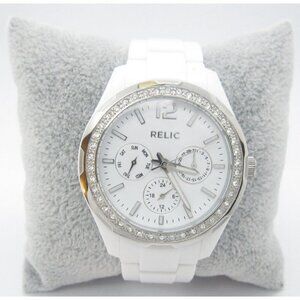 Women's Relic Quartz 50m WR Analog 44mm Dial Causal Round Watch (E396)